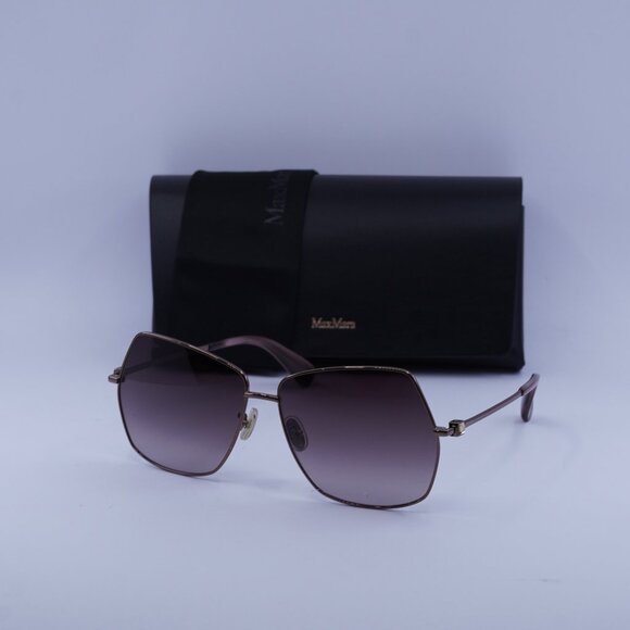 MaxMara MM0035-H 38T Geometric Sunglasses - Bronze/Bordeaux - Picture 1 of 11